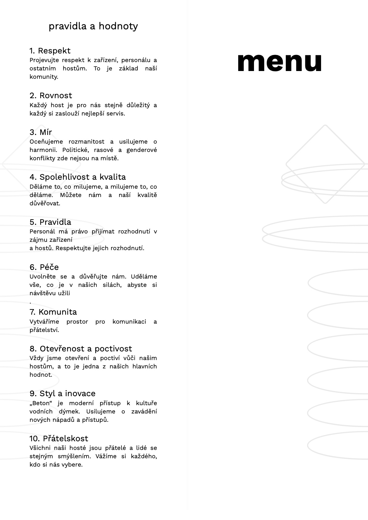 Menu beton lounge & bar — strana 1
